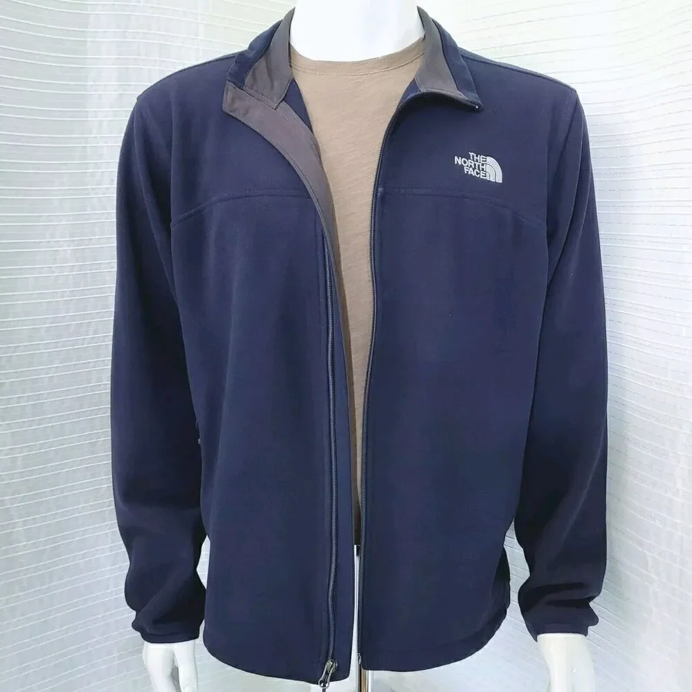 TNF The North Face A14U Windwall 1 Jacket Navy w Grey Accents Men's L